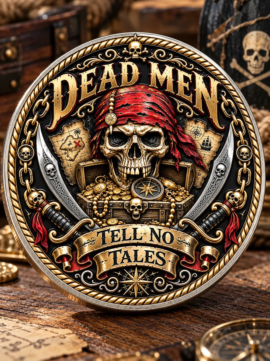 Dead Men Tell No Tales Pirate Commemorative Medallion