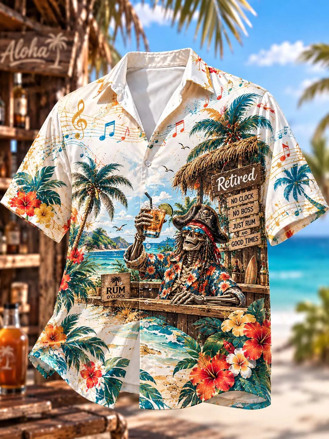 🍍 Retired But Not Expired Parrot Beach Chair Hawaiian Shirt | Tropical Vacation Aloha Shirt 🏖️