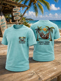 Men's Retired Raccoon Print Casual T-shirt