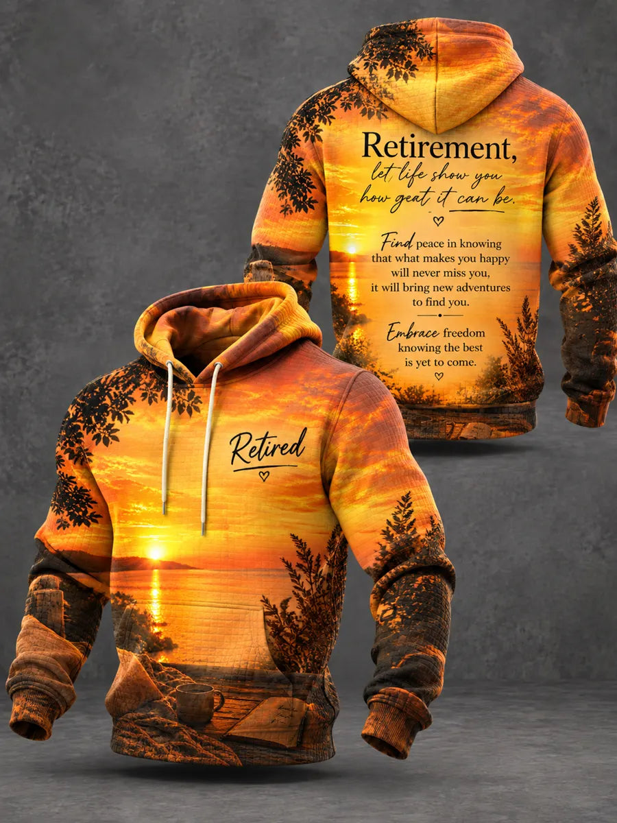 Unisex "Retired / Senior Life" Graphic Hoodie