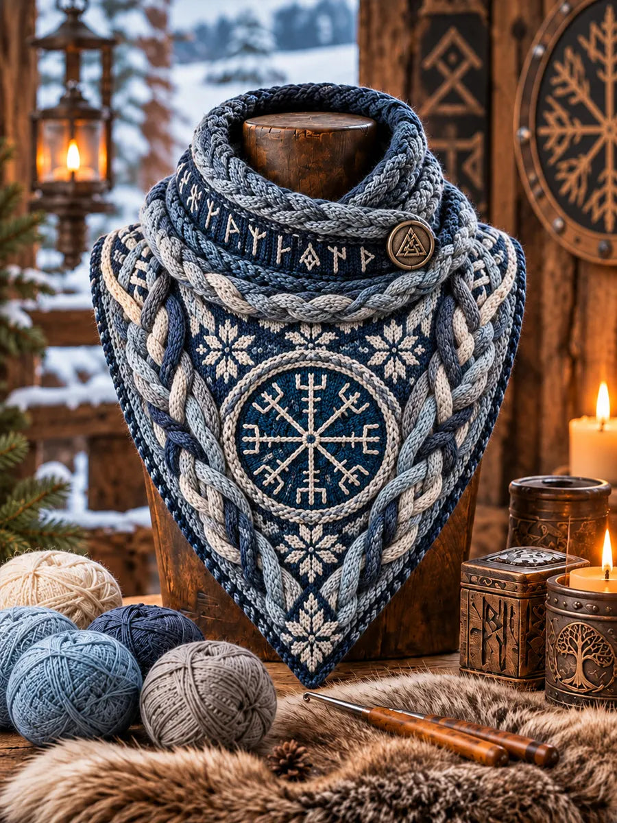Women's Viking Theme Triangle Scarf – Versatile Everyday & Holiday Accessory