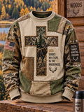 Retro Deer Hunting Art Print Sweatshirt