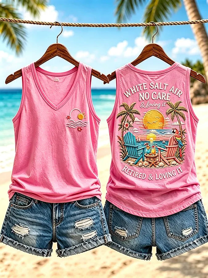 Women's I'm Retired Not My Problem Anymore Printed Tank Top