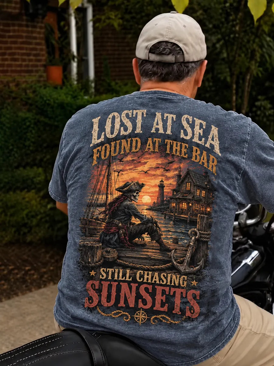 Men’s Retro Retire Art Printed T-Shirt